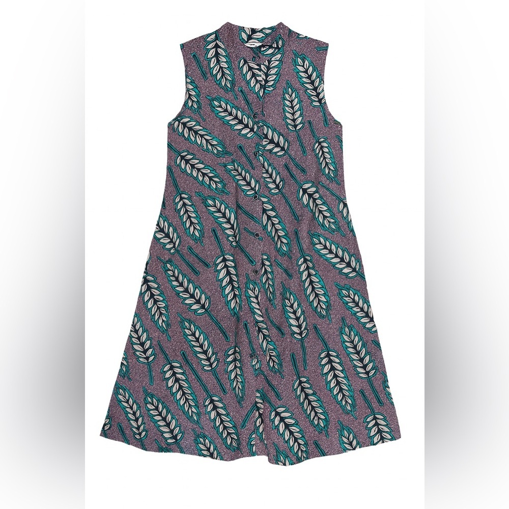 Zuri Size Small Sleeveless Button Front Pockets Dress